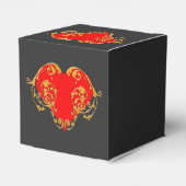 Bold Romantic Valentijn Red Gothic Heart Bedankdoosjes (Achterkant)