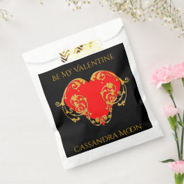Bold Romantic Valentijn Red Gothic Heart Bedankzakje