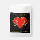 Bold Romantic Valentijn Red Gothic Heart Bedankzakje (Voorkant)
