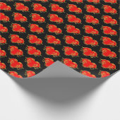 Bold Romantic Valentijn Red Gothic Heart Cadeaupapier (Hoek)