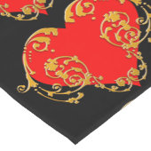 Bold Romantic Valentijn Red Gothic Heart Korte Tafelloper (Hoek)