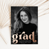 Bold Roos Gold Typografie Afstuderen Aankondiging