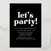 Bold Roos Gold Typografie Foto GraduPartij Folie Uitnodiging (Achterkant)