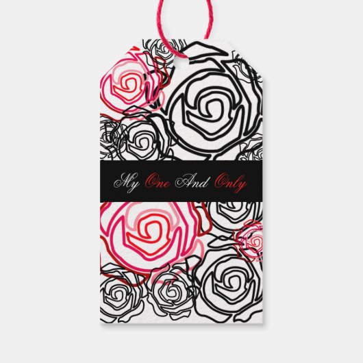 'Bold Roos-My One and Only' Gift Label Cadeaulabel (Achterkant)