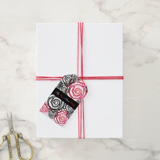 'Bold Roos-My One and Only' Gift Label Cadeaulabel (Met Touw)