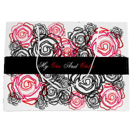 'Bold Roos-My One and Only' Grote Geschenktas Groot Cadeauzakje