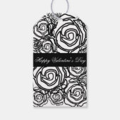 'Bold Roos Valentijn' (b/w) Gift Label Cadeaulabel (Voorkant)