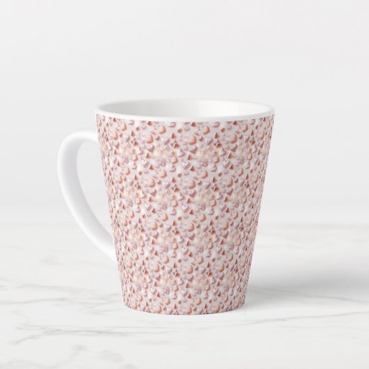 Bold Rose Gold Hearts Small Ceramic Latte Mug Latte Mok (Linkerhoek)