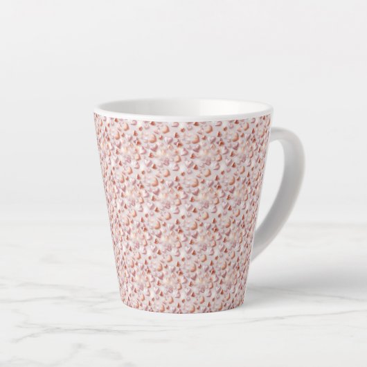Bold Rose Gold Hearts Small Ceramic Latte Mug Latte Mok (Rechterhoek)