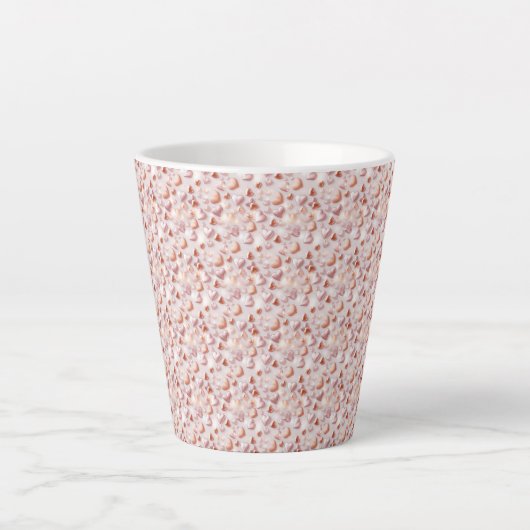Bold Rose Gold Hearts Small Ceramic Latte Mug Latte Mok (Voorkant)