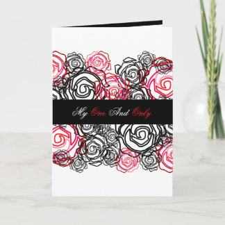 'Bold Rose-My One and Only' 5x7 wenskaart Kaart