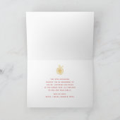 Bold Rosh Hashanah Joods Nieuwjaar Goud Appel Rood Kaart (Binnen)