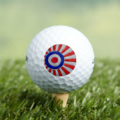 Bold Roundel Sunburst Design in koolstofvezelstijl Golfballen (Insitu Shirt)