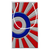 Bold Roundel Sunburst Design in koolstofvezelstijl Klein Cadeauzakje (Achterkant)