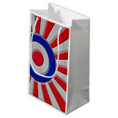 Bold Roundel Sunburst Design in koolstofvezelstijl Klein Cadeauzakje (Achterkant Gekanteld)