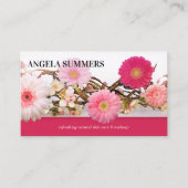 Bold Roze Natuurlijke Schoonheid Make-up Artist Visitekaartje (Voorkant)