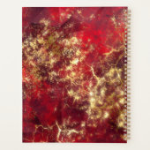Bold Ruby Red en Gold Marble Art Design Planner (Achterkant)
