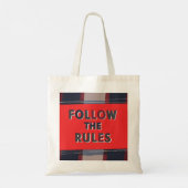 Bold Rules: A Clear, Striking Message Tote Bag (Achterkant)