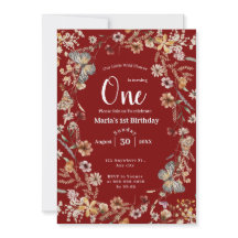 Bold Rustic Wildflower Bloemen Baby Verjaardag