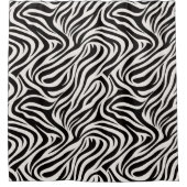 Bold Safari Zebra Print Bathroom Curtain Douchegordijn (Voorkant)