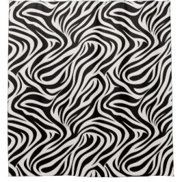 Bold Safari Zebra Print Bathroom Curtain Douchegordijn