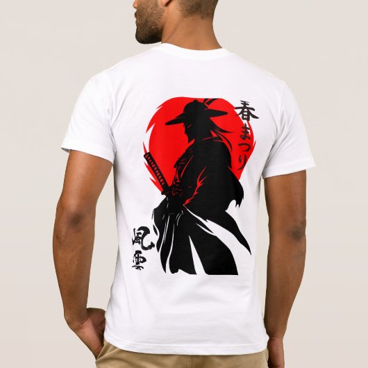 Bold Samurai Art for Martial Arts Fans T-shirt (Achterkant)