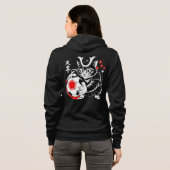 Bold Samurai Cat Hoodie for Women (Achterkant volledig)