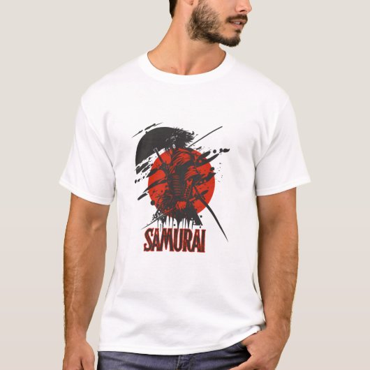 Bold Samurai Warrior T-shirt – Japanse kunst (Voorkant)