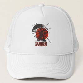 Bold Samurai Warrior trucker hoed – Japanse kunst Pet