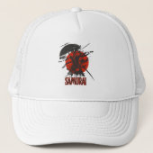 Bold Samurai Warrior trucker hoed – Japanse kunst Trucker Pet (Voorkant)