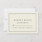 Bold Sandstone Gekleurde Huwelijksreactie RSVP Kaartje (Voorkant)