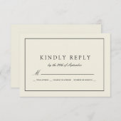 Bold Sandstone Gekleurde Huwelijksreactie RSVP Kaartje (Voorkant / Achterkant)