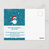 Bold Santa Gepersonaliseerd kerstfeest Briefkaart (Achterkant)