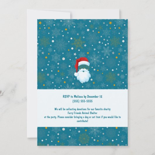 Bold Santa Gepersonaliseerd kerstfeest Kaart (Achterkant)