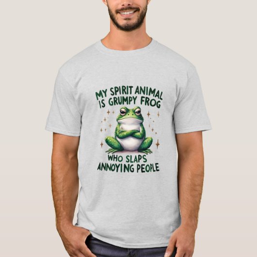 Bold & Sassy Frog Quote Graphic T-shirt (Voorkant)