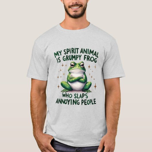 Bold & Sassy Frog Quote Graphic T-shirt (Voorkant)