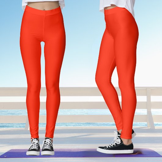 Bold Scarlet Red Yoga Leggings