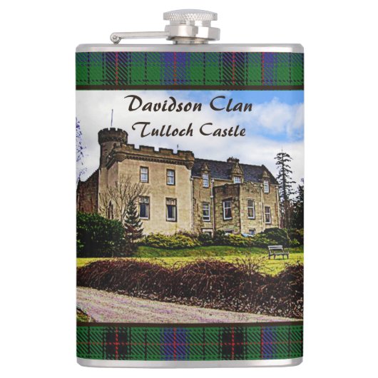 Bold Scottish Davidson Clan's Tulloch Castle Heupfles (Voorkant)