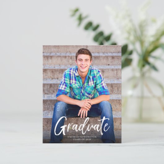 Bold Script-foto Afstuderen budget bekendmaking (Staand voorkant)