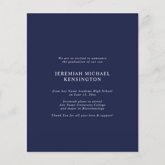 Bold Script-foto Afstuderen budget bekendmaking (Achterkant)