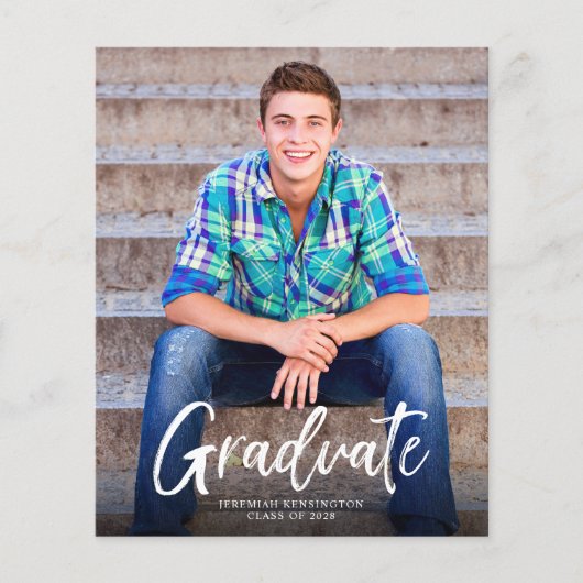 Bold Script-foto Afstuderen budget bekendmaking (Voorkant)