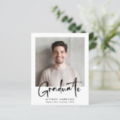 Bold Script-foto Afstuderen budget bekendmaking (Staand voorkant)