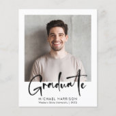 Bold Script-foto Afstuderen budget bekendmaking (Voorkant)