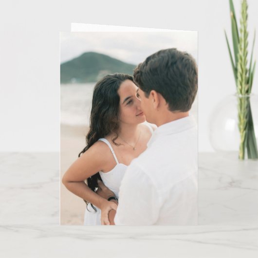 Bold Script Peach Elegant Wedding (Achterkant)