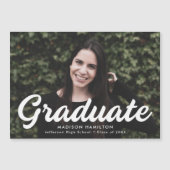 Bold Script Photo Afstuderen Aankondiging (Voorkant)