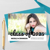 Bold Script Photo Afstuderen Aankondiging