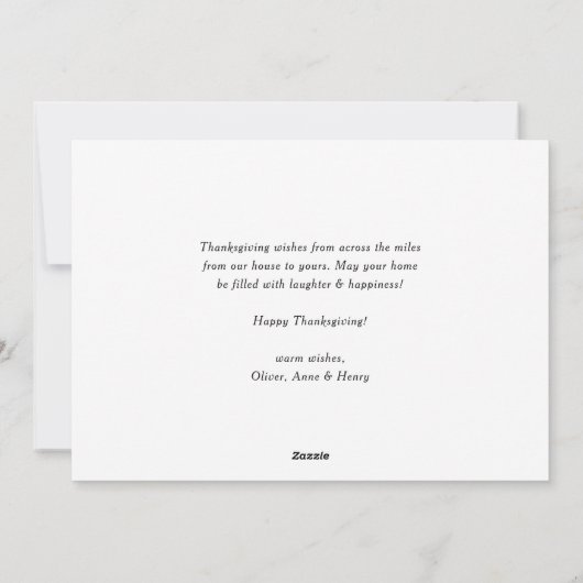 Bold Script Sinaasappel Happy Thanksgiving Feestdagenkaart (Achterkant)