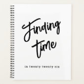 Bold Script Typography Black & White Custom Name Planner (Voorkant)