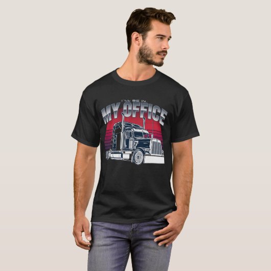 Bold Semi-Truck Graphic Design Artwork T-shirt (Voorkant volledig)