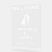 Bold Serif Modern Wedding Entry Sign Acryl Bord (Hoek)